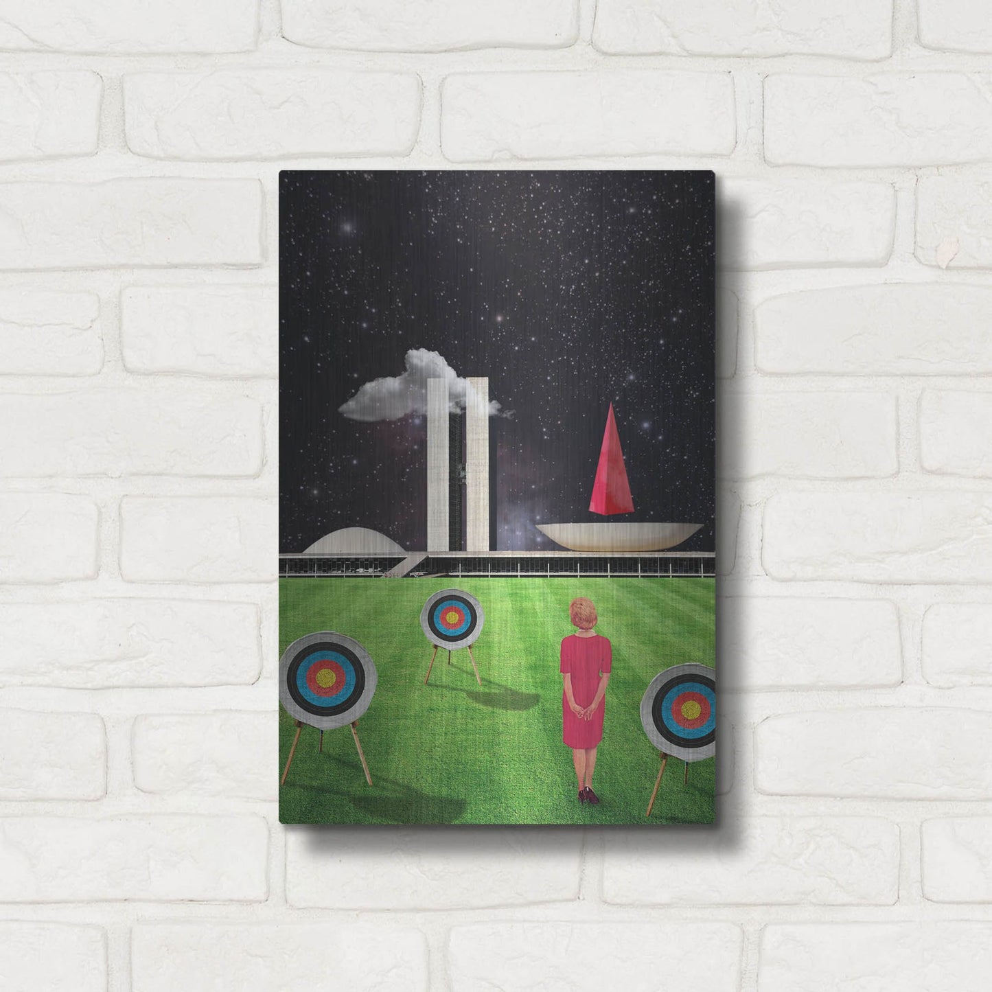 Luxe Metal Art 'Planalto Central' by Elo Marc, Metal Wall Art,12x16