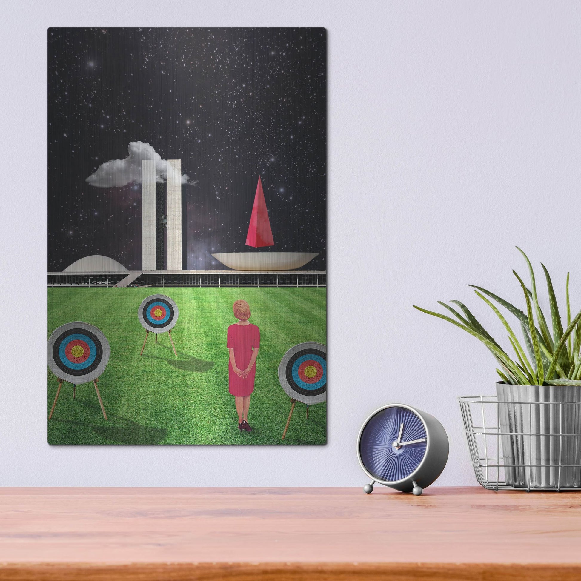 Luxe Metal Art 'Planalto Central' by Elo Marc, Metal Wall Art,12x16