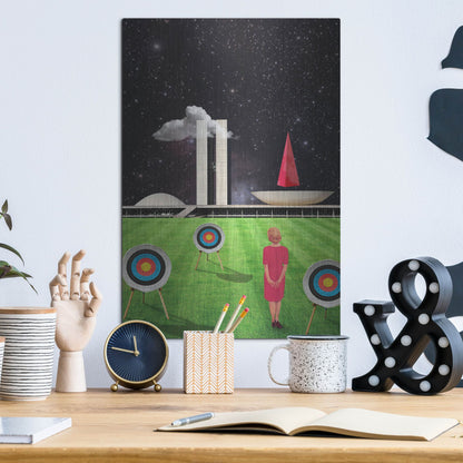 Luxe Metal Art 'Planalto Central' by Elo Marc, Metal Wall Art,12x16