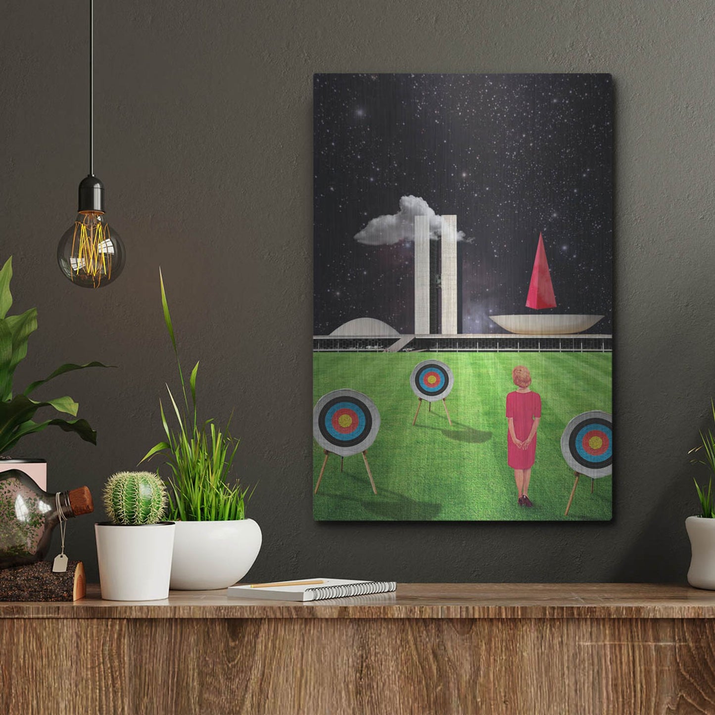 Luxe Metal Art 'Planalto Central' by Elo Marc, Metal Wall Art,12x16