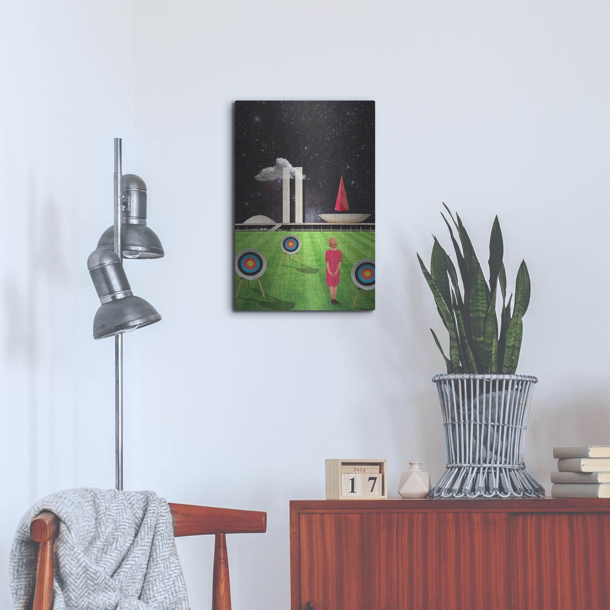 Luxe Metal Art 'Planalto Central' by Elo Marc, Metal Wall Art,16x24