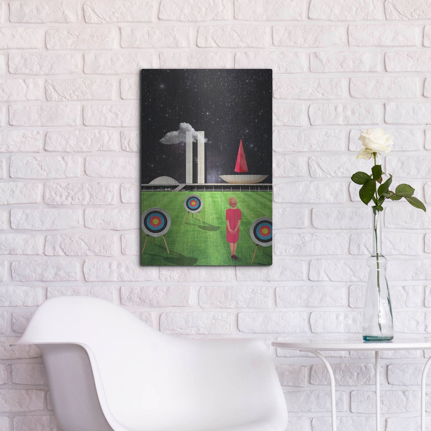 Luxe Metal Art 'Planalto Central' by Elo Marc, Metal Wall Art,16x24