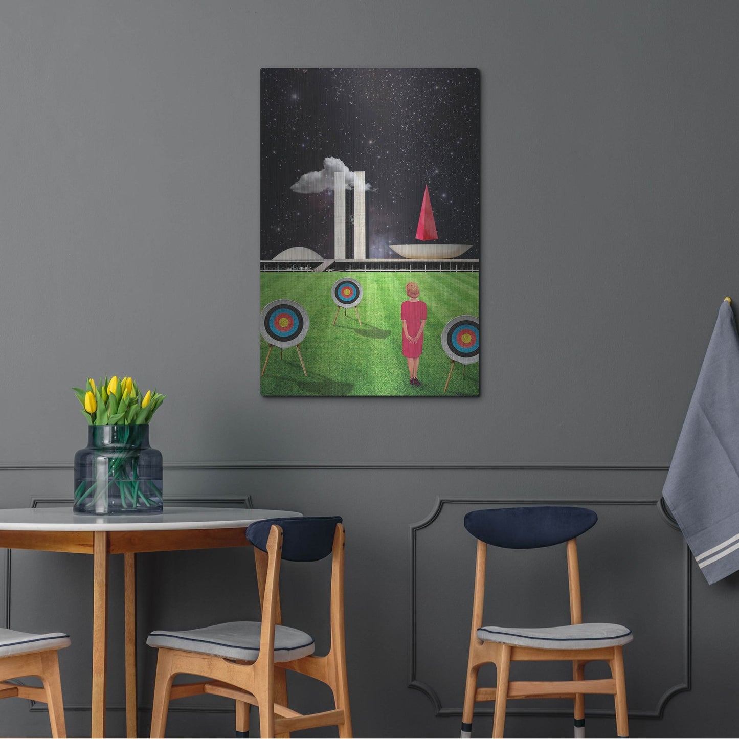 Luxe Metal Art 'Planalto Central' by Elo Marc, Metal Wall Art,24x36