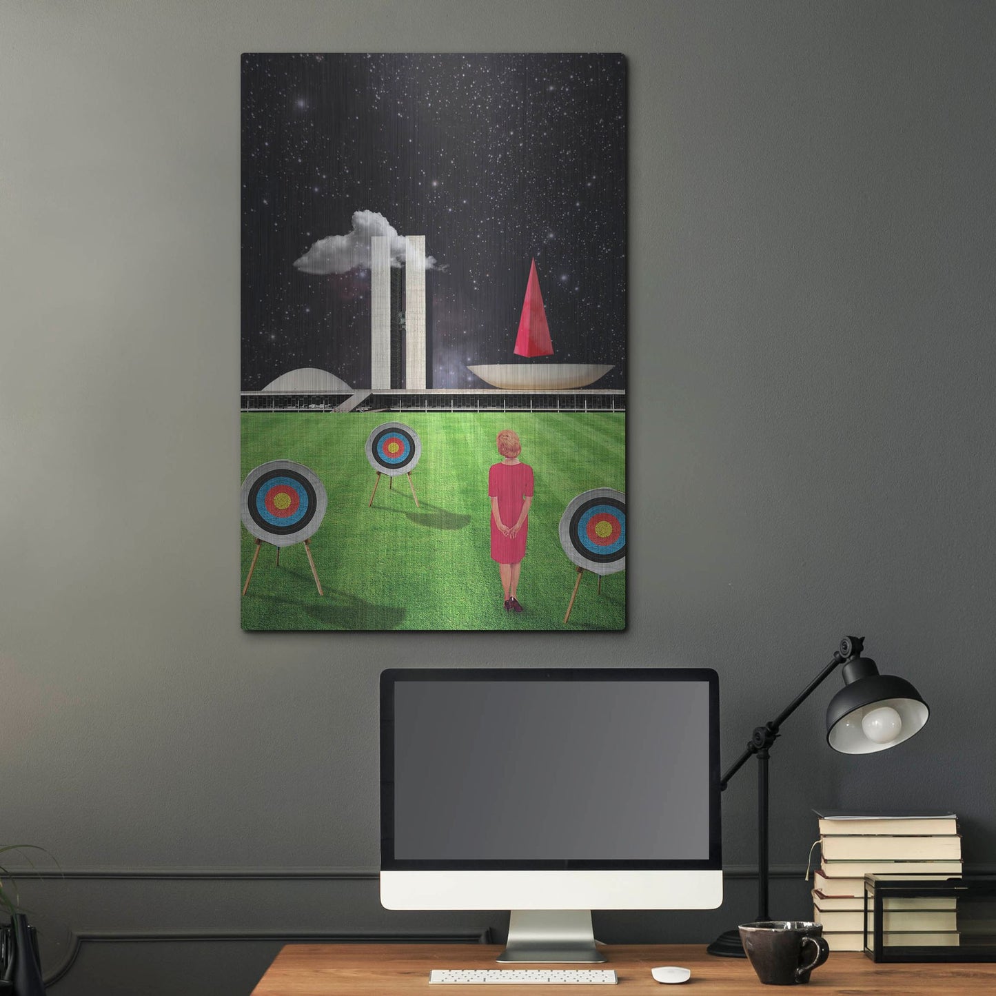 Luxe Metal Art 'Planalto Central' by Elo Marc, Metal Wall Art,24x36