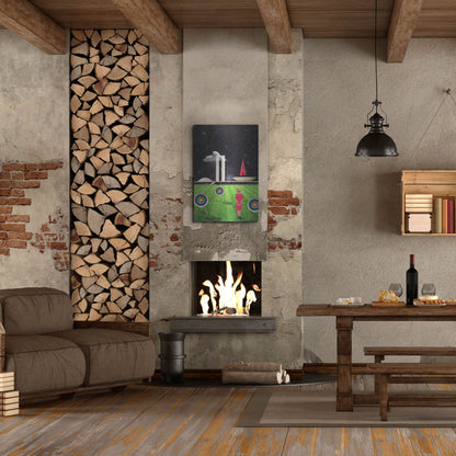 Luxe Metal Art 'Planalto Central' by Elo Marc, Metal Wall Art,24x36