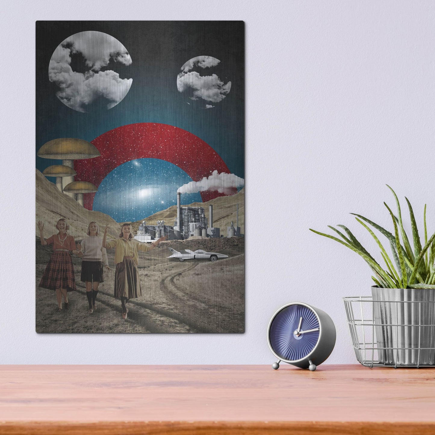 Luxe Metal Art 'Uncertain Future' by Elo Marc, Metal Wall Art,12x16