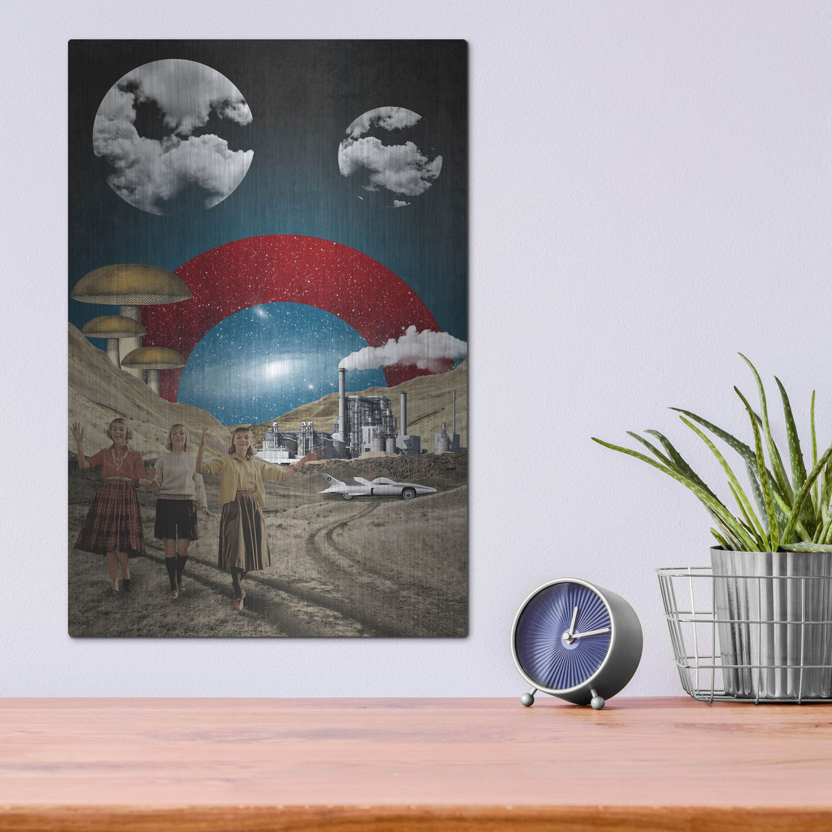 Luxe Metal Art 'Uncertain Future' by Elo Marc, Metal Wall Art,12x16