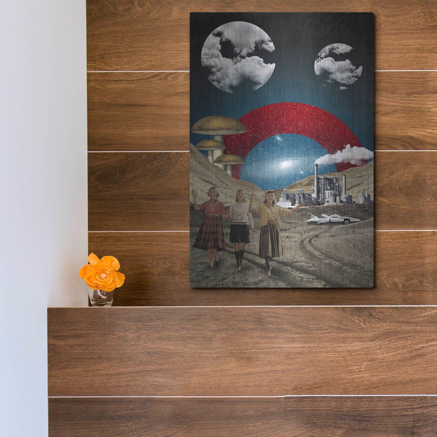 Luxe Metal Art 'Uncertain Future' by Elo Marc, Metal Wall Art,12x16