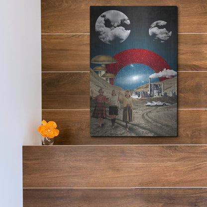 Luxe Metal Art 'Uncertain Future' by Elo Marc, Metal Wall Art,12x16