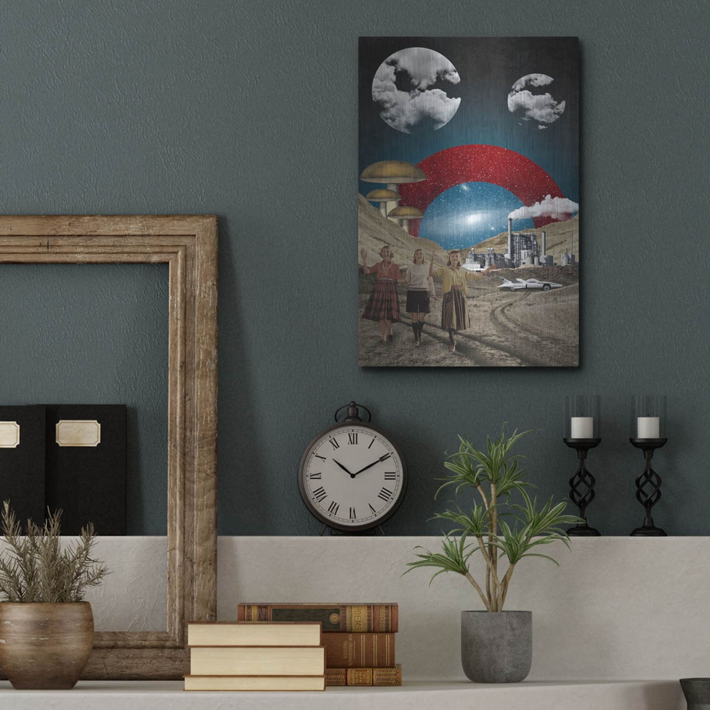 Luxe Metal Art 'Uncertain Future' by Elo Marc, Metal Wall Art,12x16