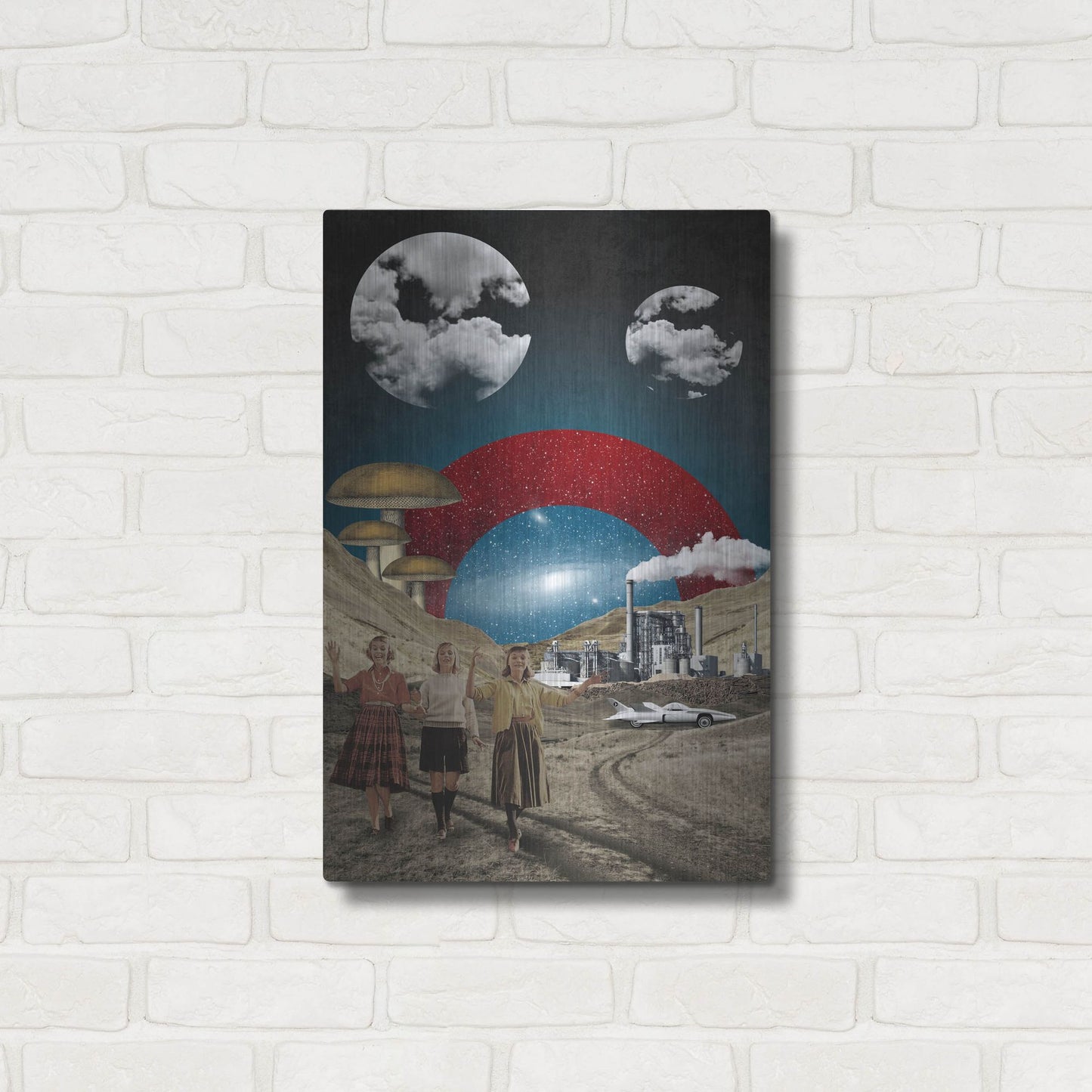 Luxe Metal Art 'Uncertain Future' by Elo Marc, Metal Wall Art,16x24