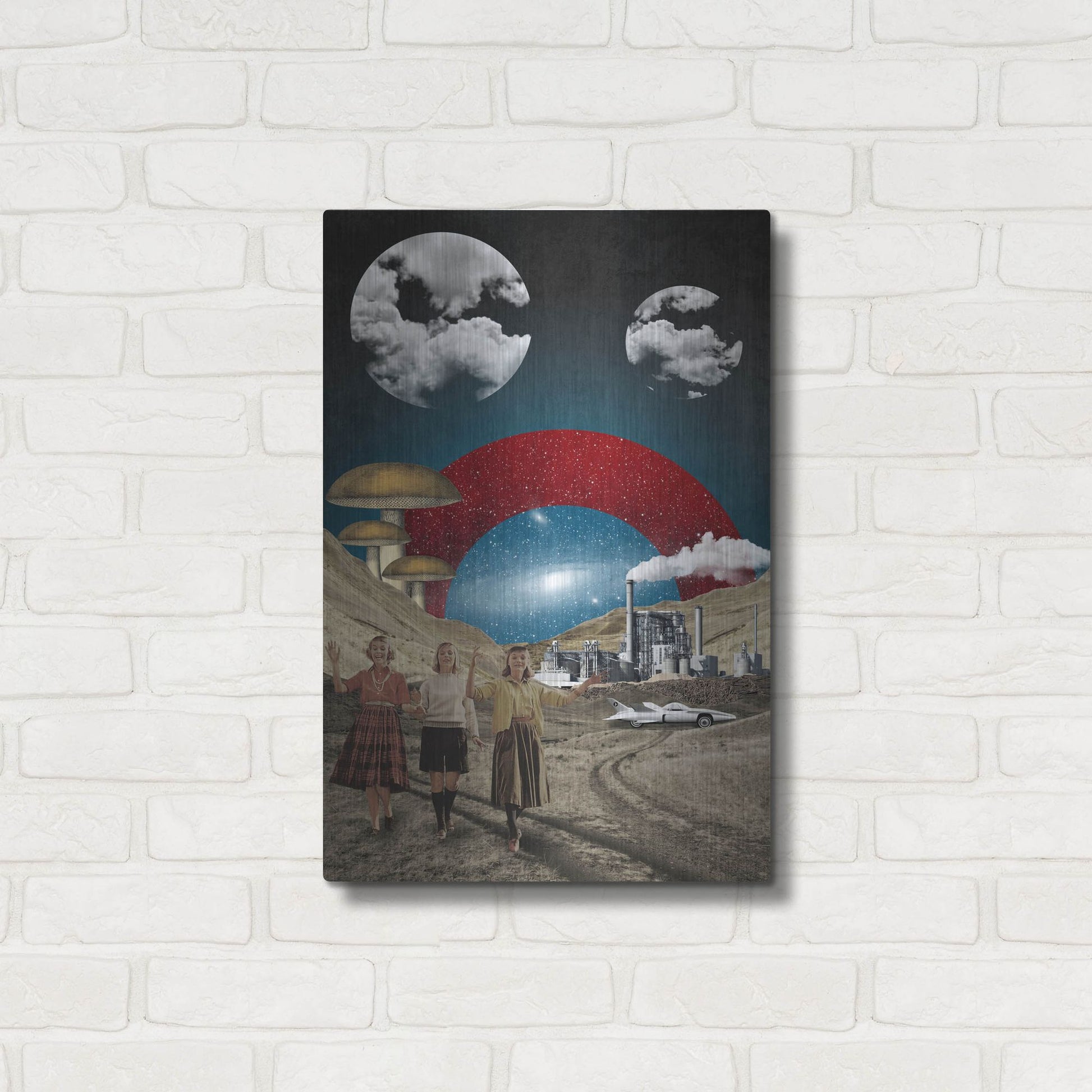 Luxe Metal Art 'Uncertain Future' by Elo Marc, Metal Wall Art,16x24