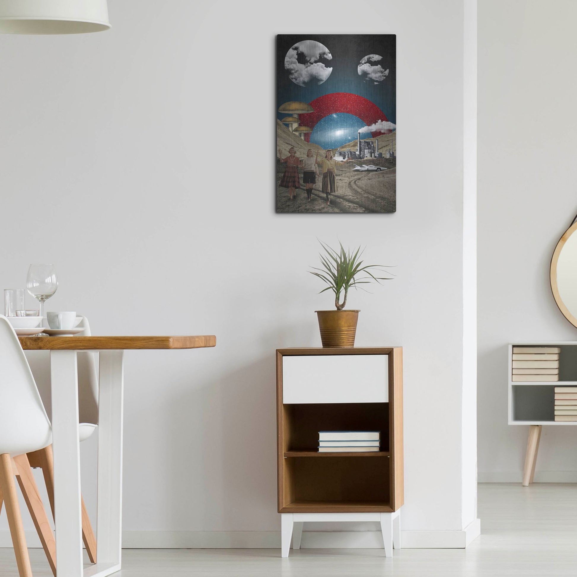 Luxe Metal Art 'Uncertain Future' by Elo Marc, Metal Wall Art,16x24