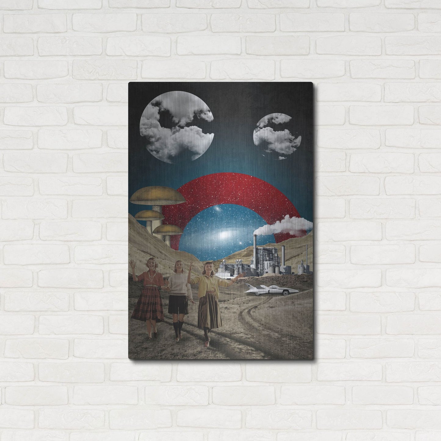 Luxe Metal Art 'Uncertain Future' by Elo Marc, Metal Wall Art,24x36