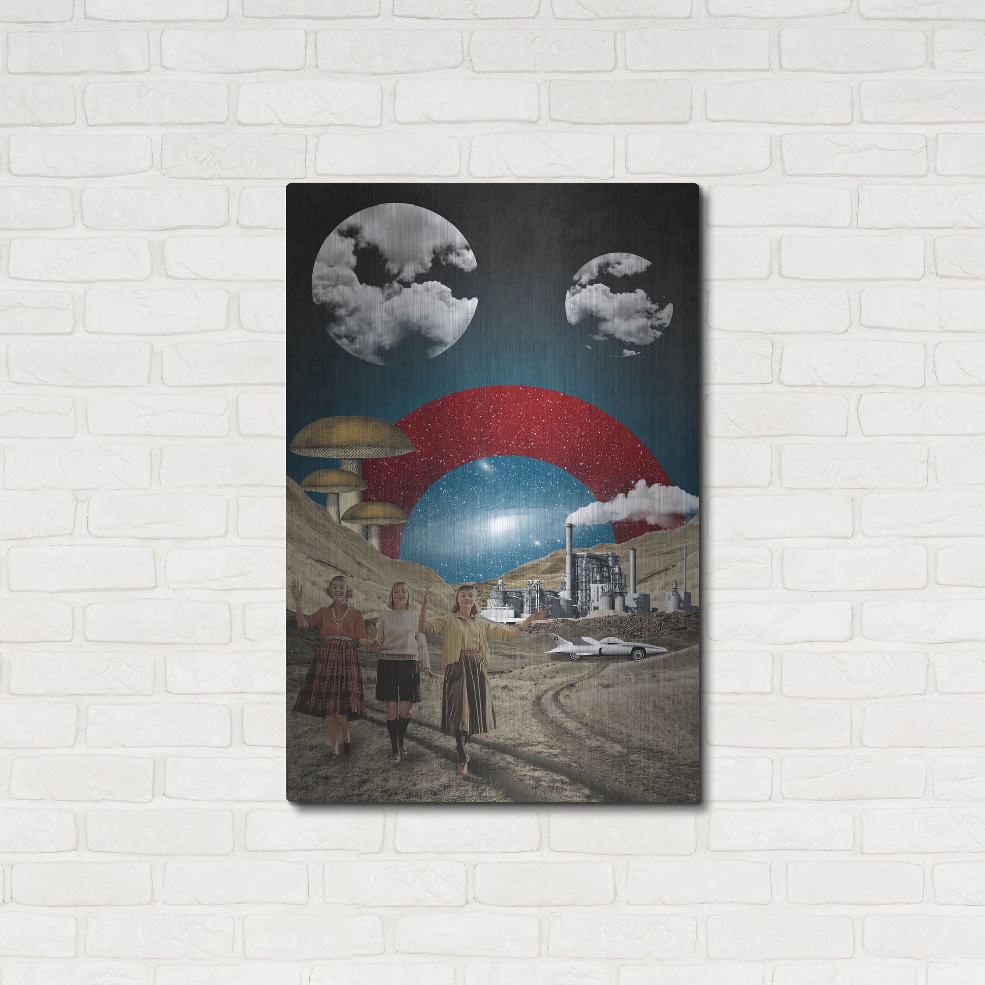 Luxe Metal Art 'Uncertain Future' by Elo Marc, Metal Wall Art,24x36