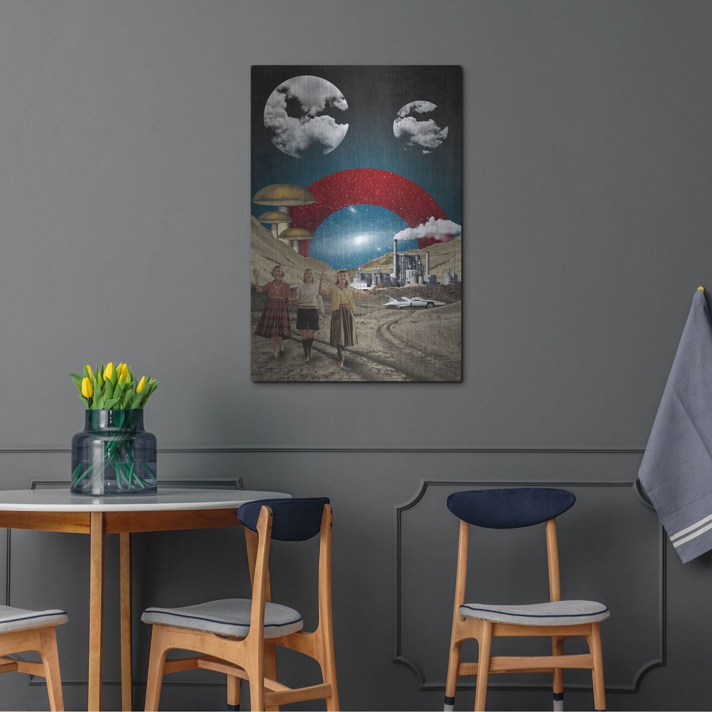 Luxe Metal Art 'Uncertain Future' by Elo Marc, Metal Wall Art,24x36