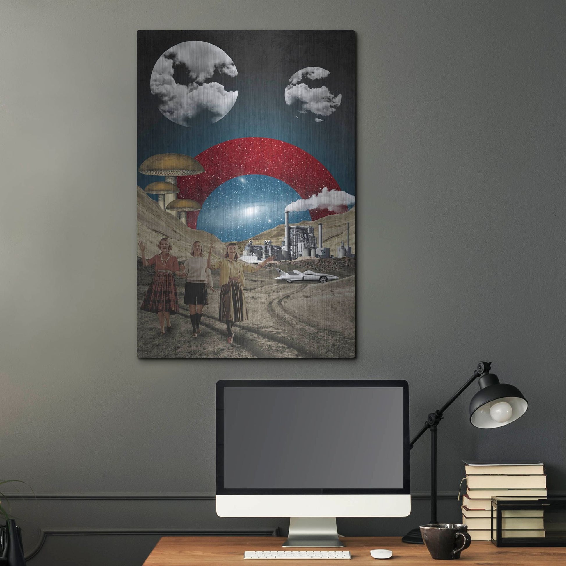 Luxe Metal Art 'Uncertain Future' by Elo Marc, Metal Wall Art,24x36