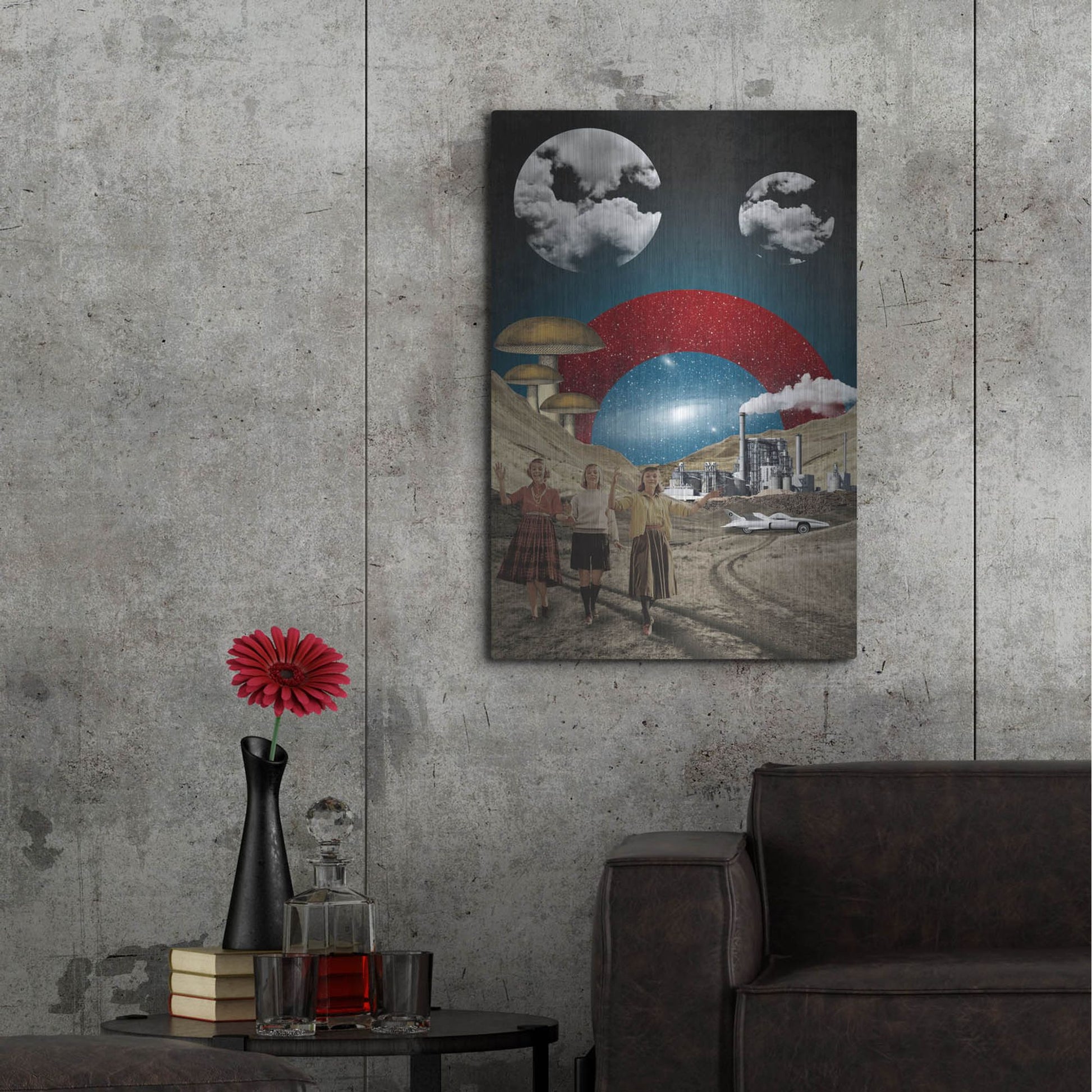 Luxe Metal Art 'Uncertain Future' by Elo Marc, Metal Wall Art,24x36