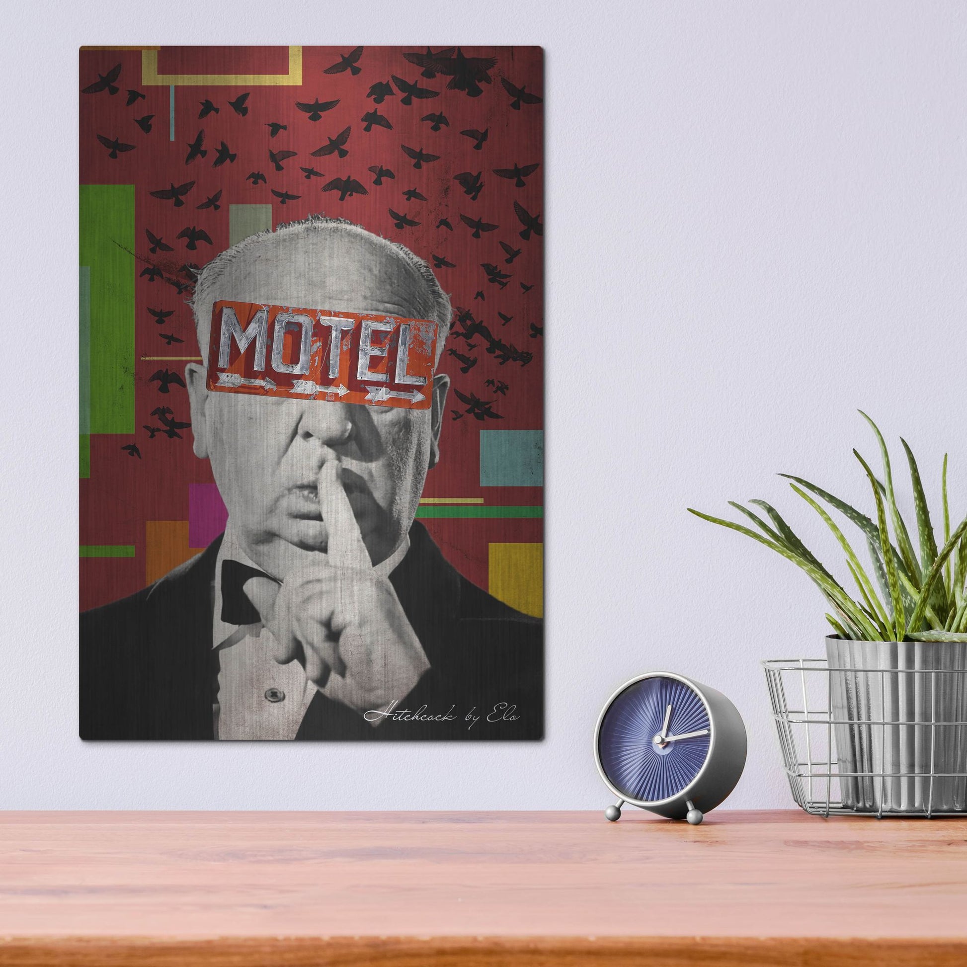 Luxe Metal Art 'Alfred' by Elo Marc, Metal Wall Art,12x16