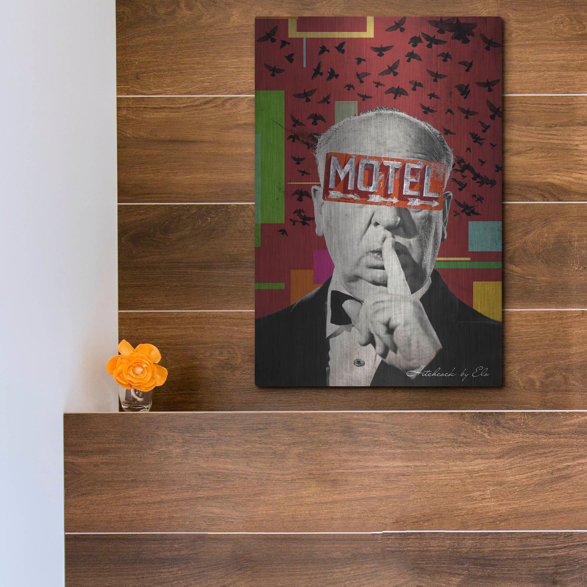 Luxe Metal Art 'Alfred' by Elo Marc, Metal Wall Art,12x16