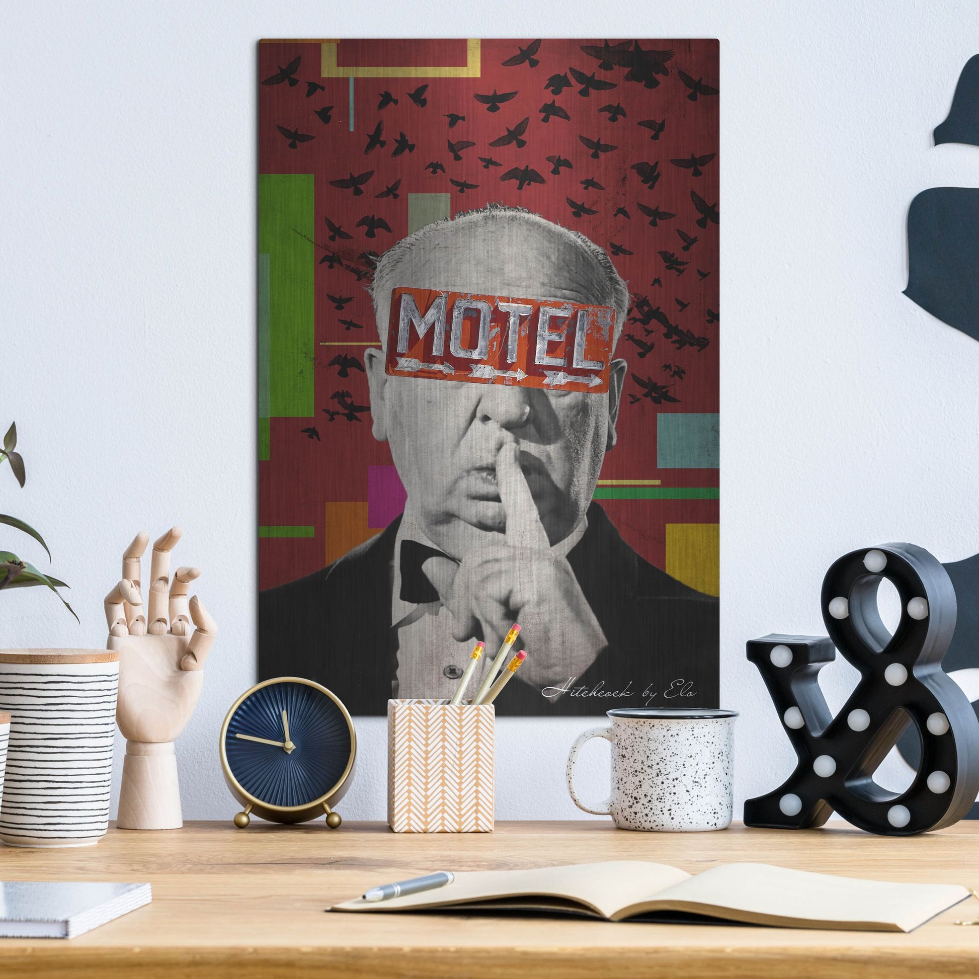 Luxe Metal Art 'Alfred' by Elo Marc, Metal Wall Art,12x16