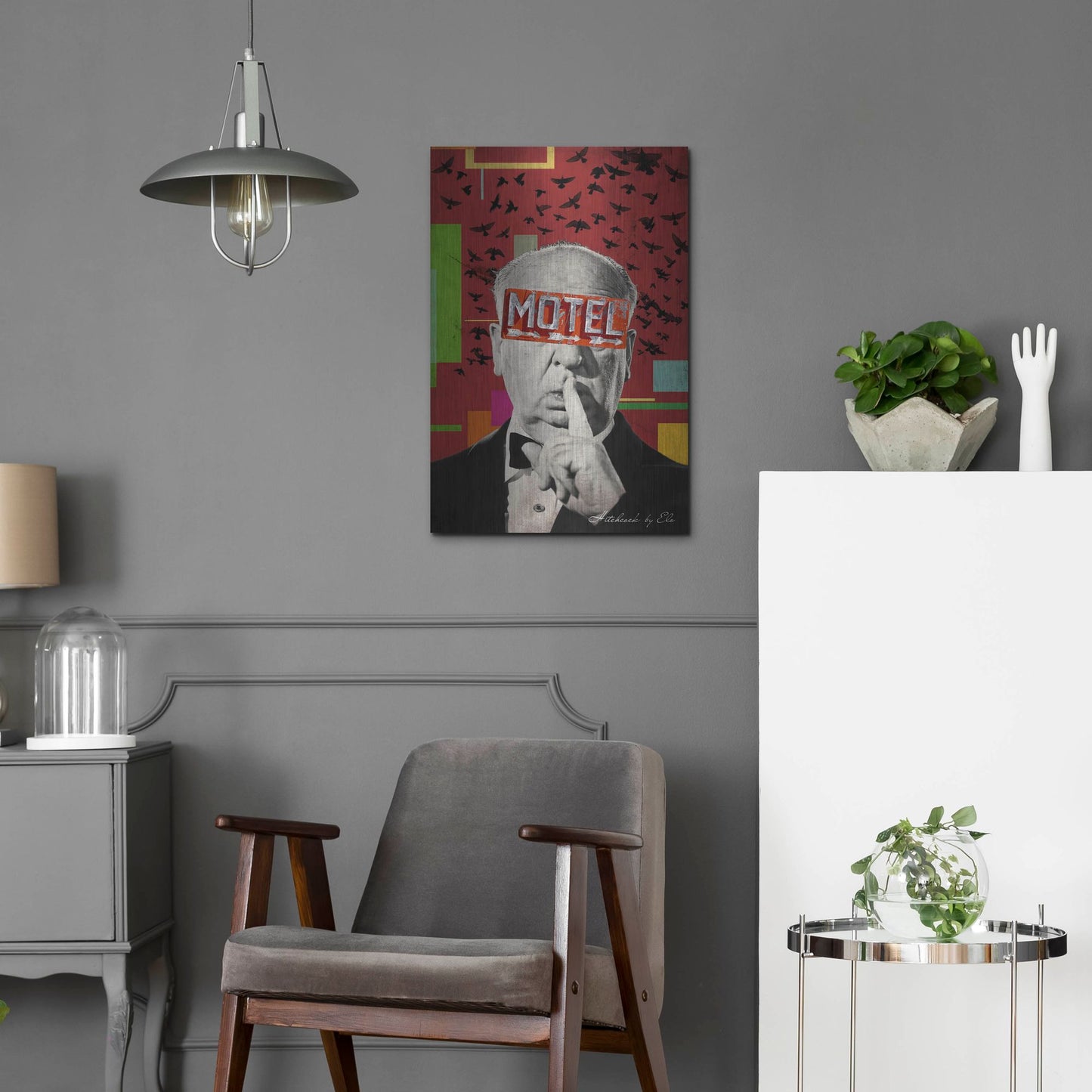 Luxe Metal Art 'Alfred' by Elo Marc, Metal Wall Art,16x24