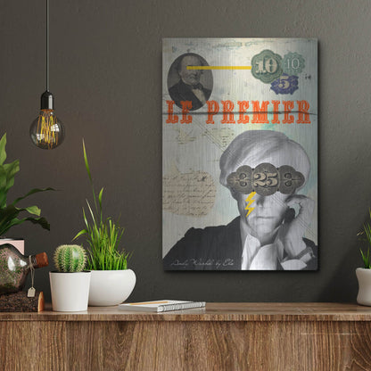 Luxe Metal Art 'Andy' by Elo Marc, Metal Wall Art,12x16