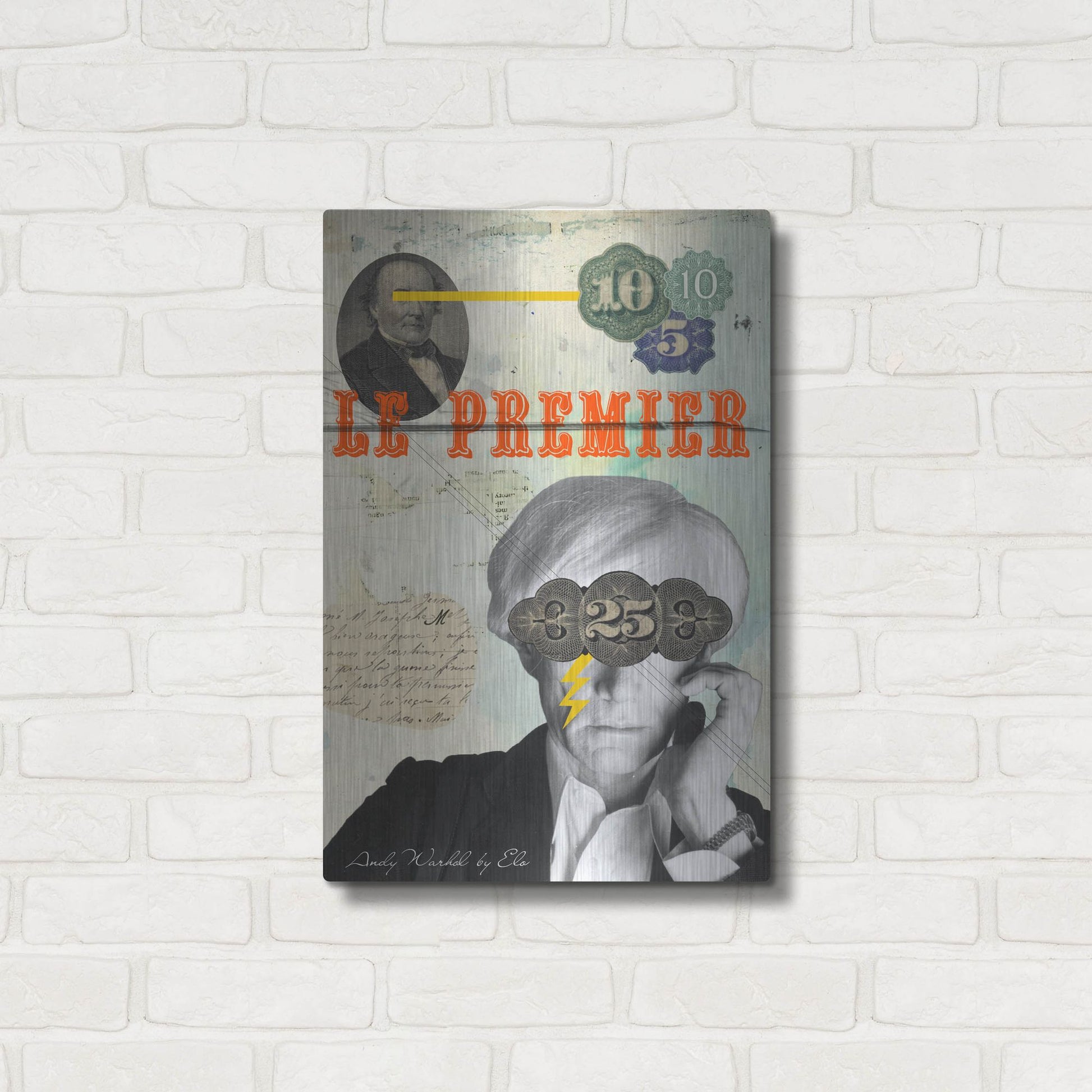 Luxe Metal Art 'Andy' by Elo Marc, Metal Wall Art,16x24