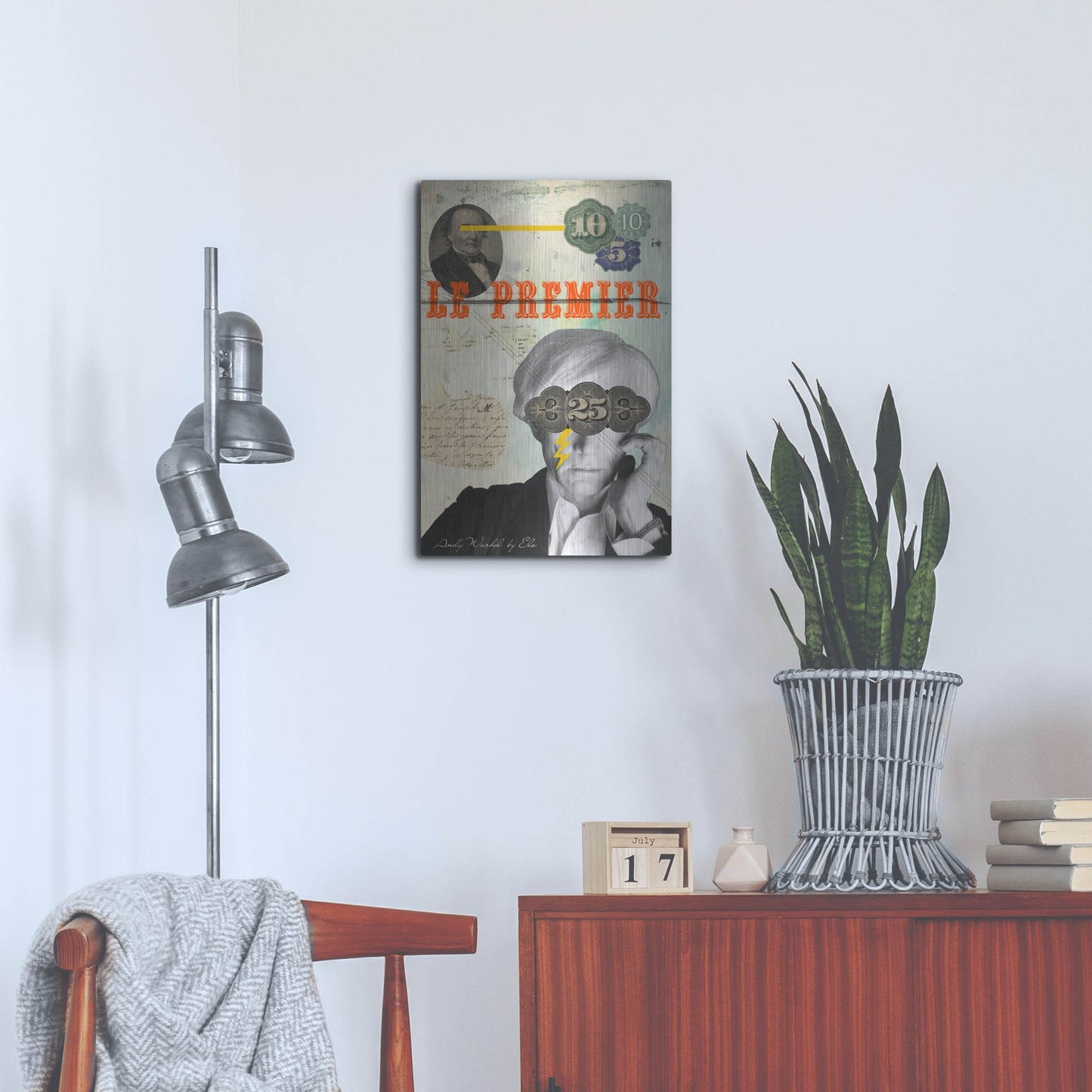 Luxe Metal Art 'Andy' by Elo Marc, Metal Wall Art,16x24