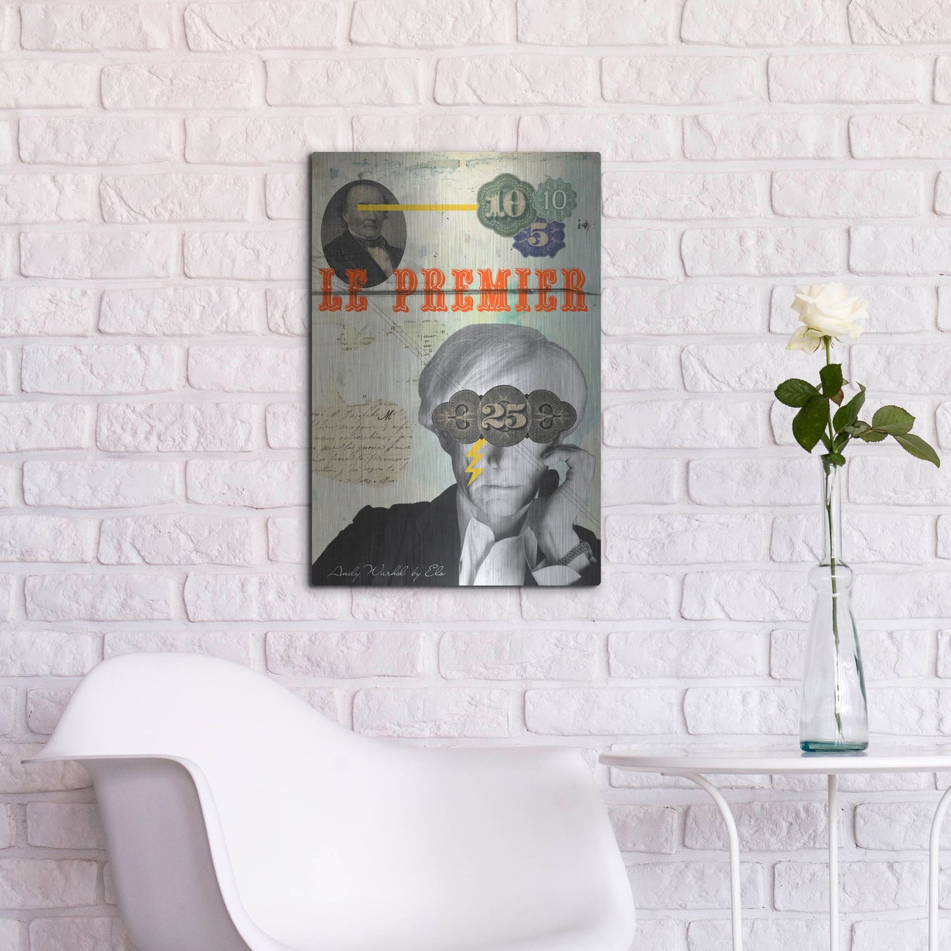 Luxe Metal Art 'Andy' by Elo Marc, Metal Wall Art,16x24