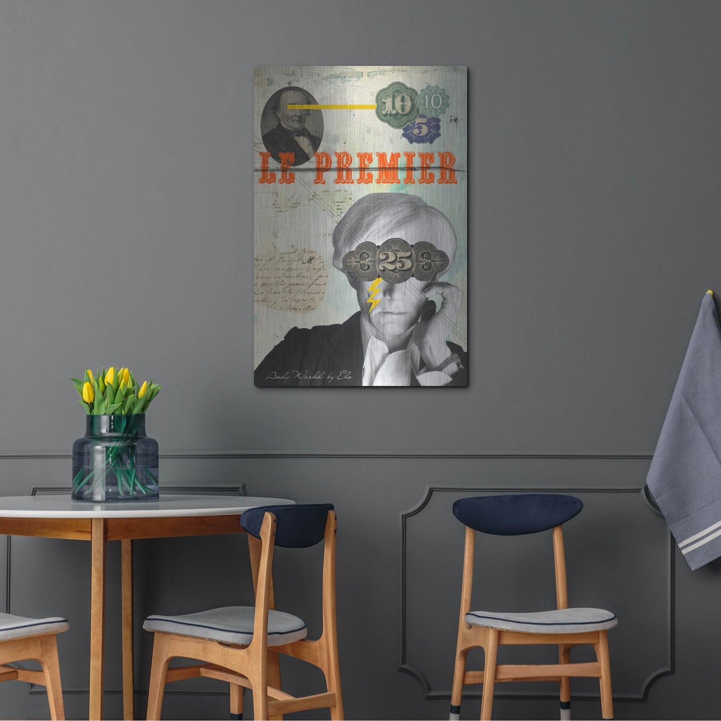 Luxe Metal Art 'Andy' by Elo Marc, Metal Wall Art,24x36