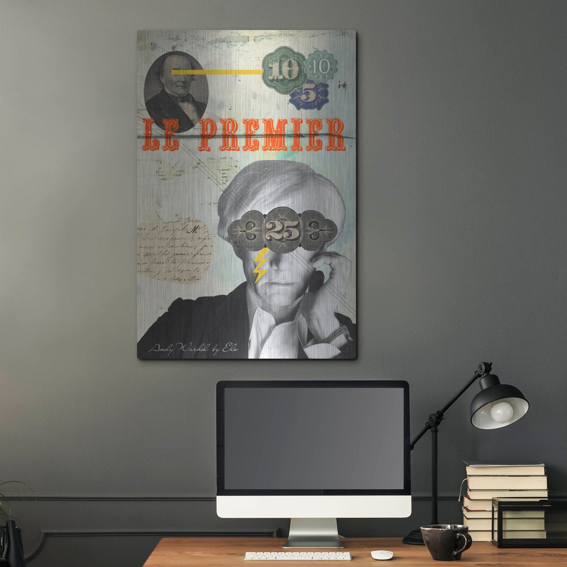 Luxe Metal Art 'Andy' by Elo Marc, Metal Wall Art,24x36