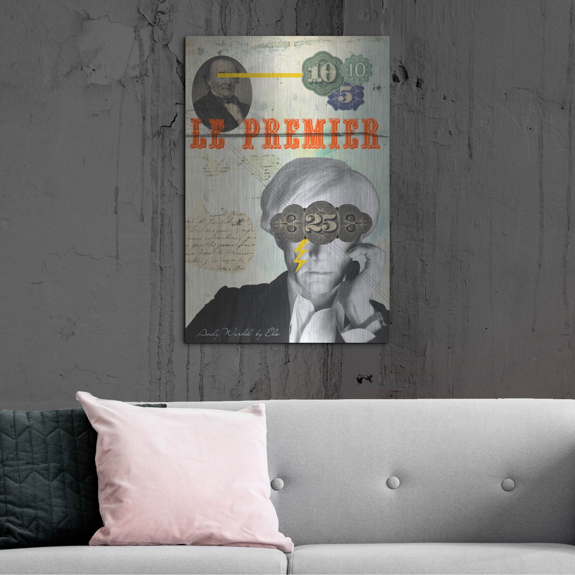 Luxe Metal Art 'Andy' by Elo Marc, Metal Wall Art,24x36