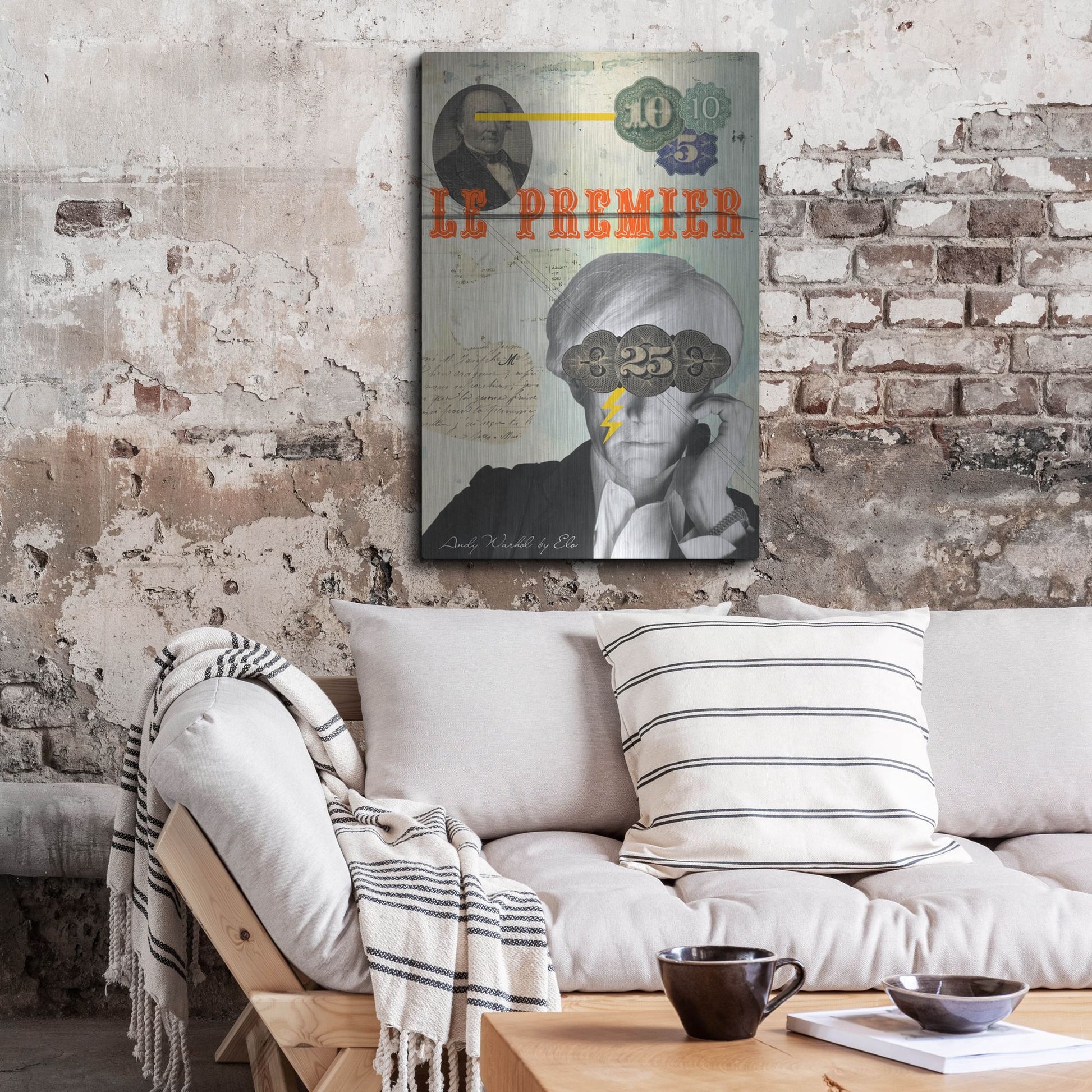 Luxe Metal Art 'Andy' by Elo Marc, Metal Wall Art,24x36