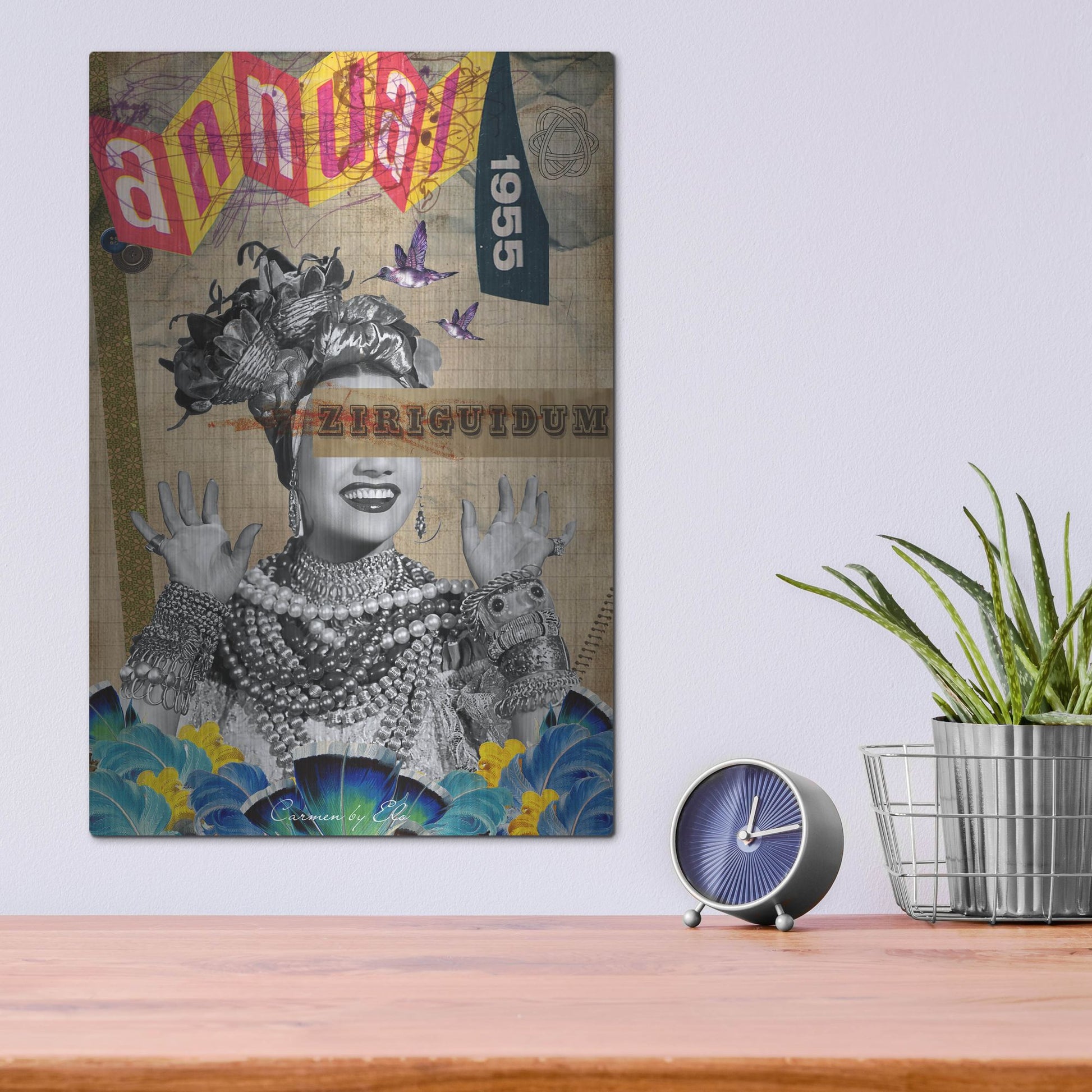 Luxe Metal Art 'Carmen' by Elo Marc, Metal Wall Art,12x16