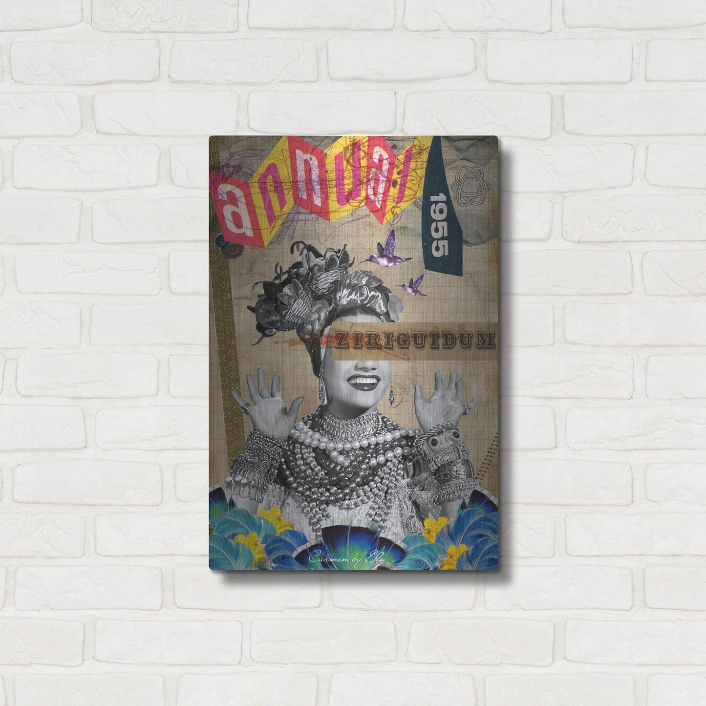 Luxe Metal Art 'Carmen' by Elo Marc, Metal Wall Art,16x24