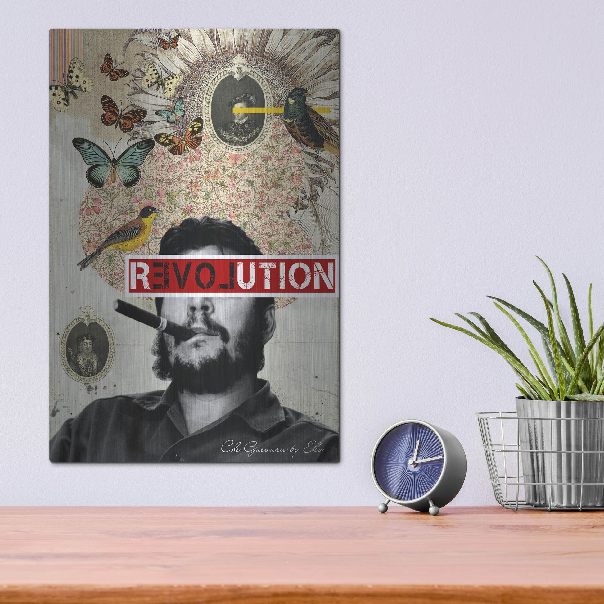 Luxe Metal Art 'Che' by Elo Marc, Metal Wall Art,12x16