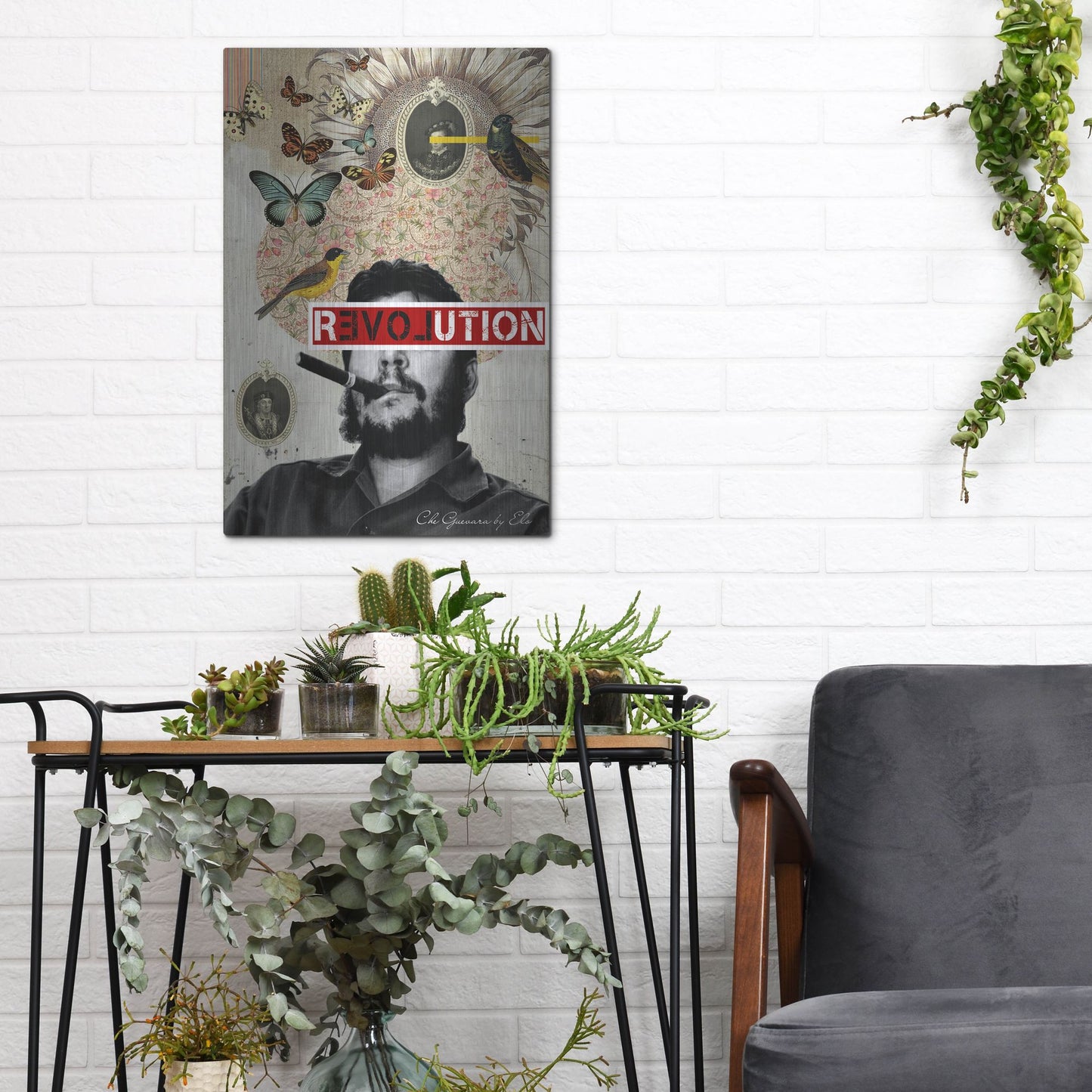 Luxe Metal Art 'Che' by Elo Marc, Metal Wall Art,12x16