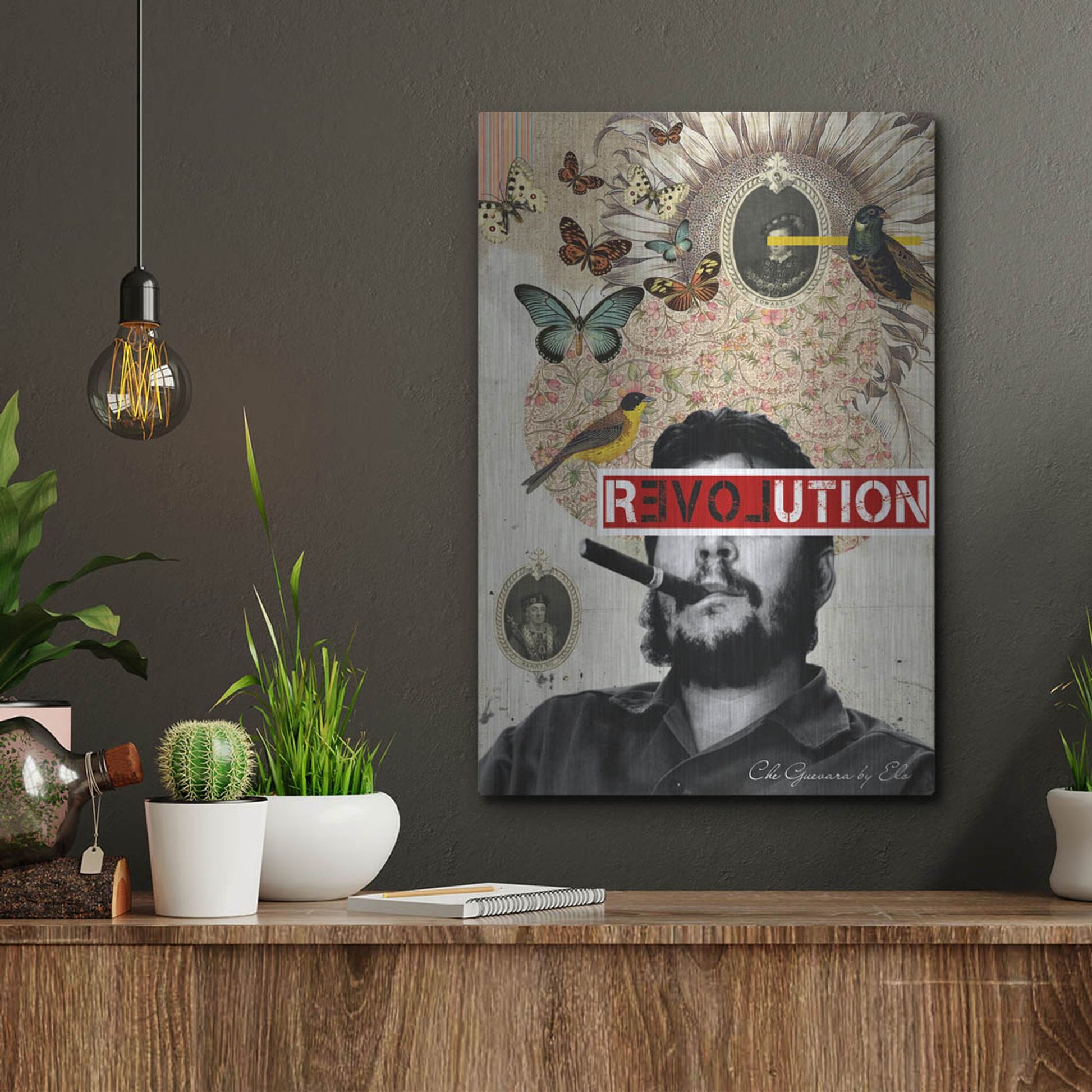 Luxe Metal Art 'Che' by Elo Marc, Metal Wall Art,12x16