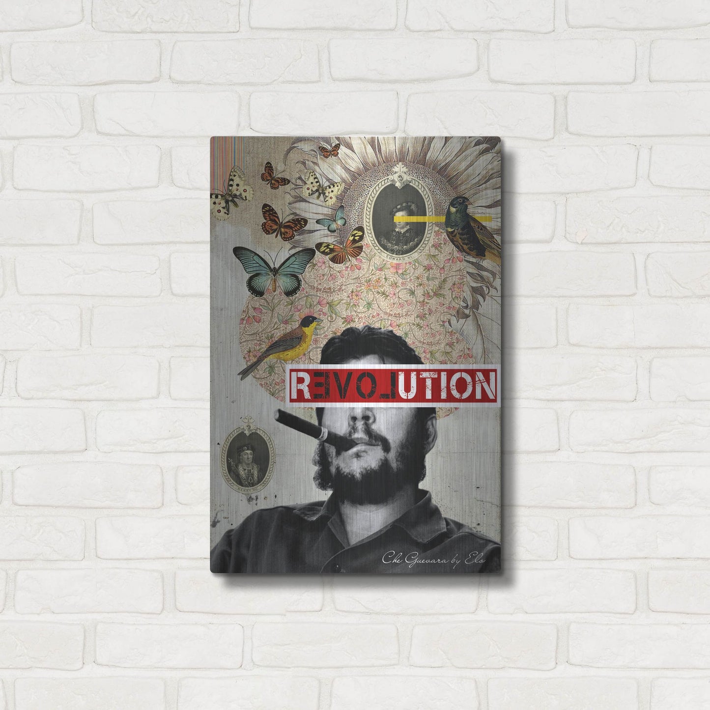 Luxe Metal Art 'Che' by Elo Marc, Metal Wall Art,16x24