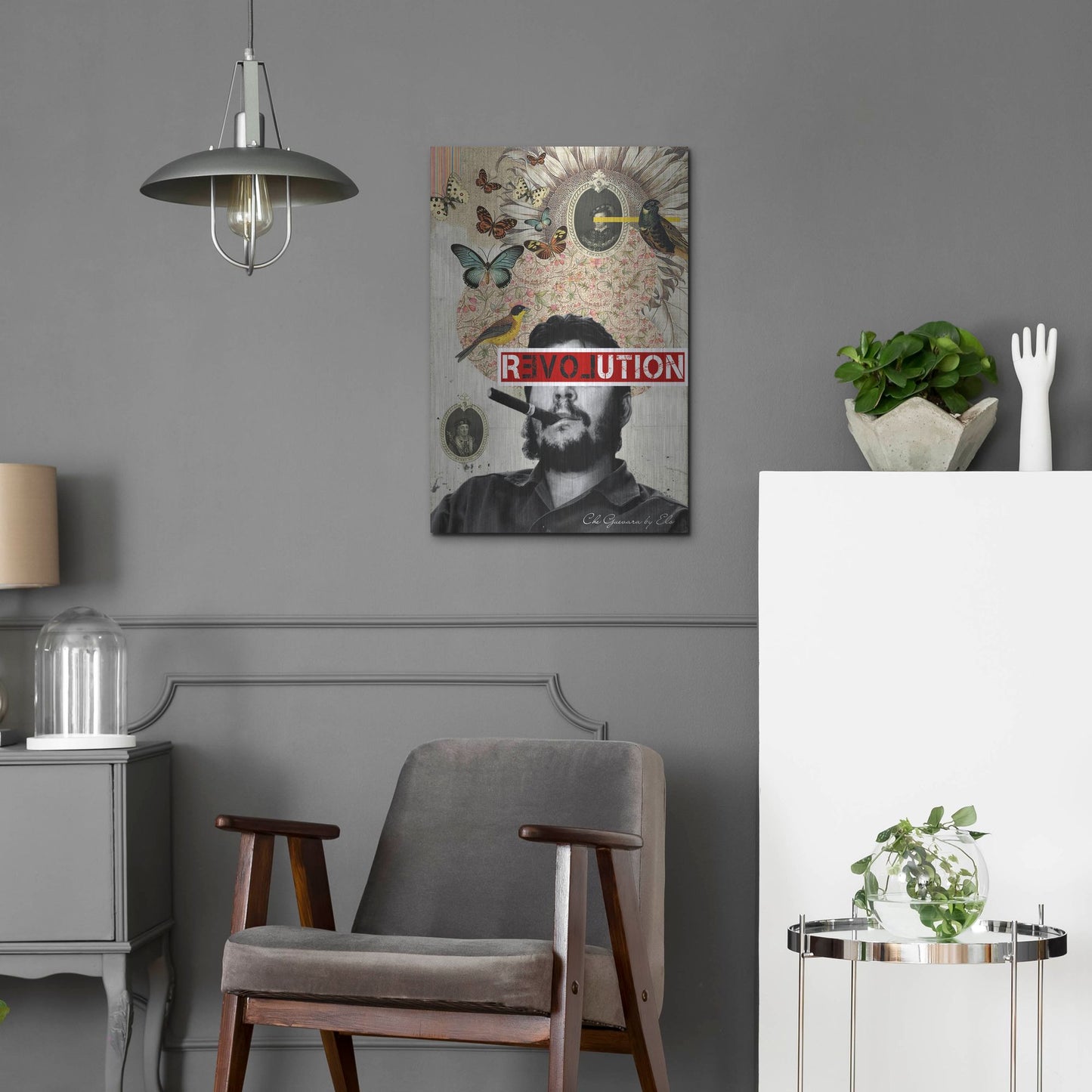 Luxe Metal Art 'Che' by Elo Marc, Metal Wall Art,16x24