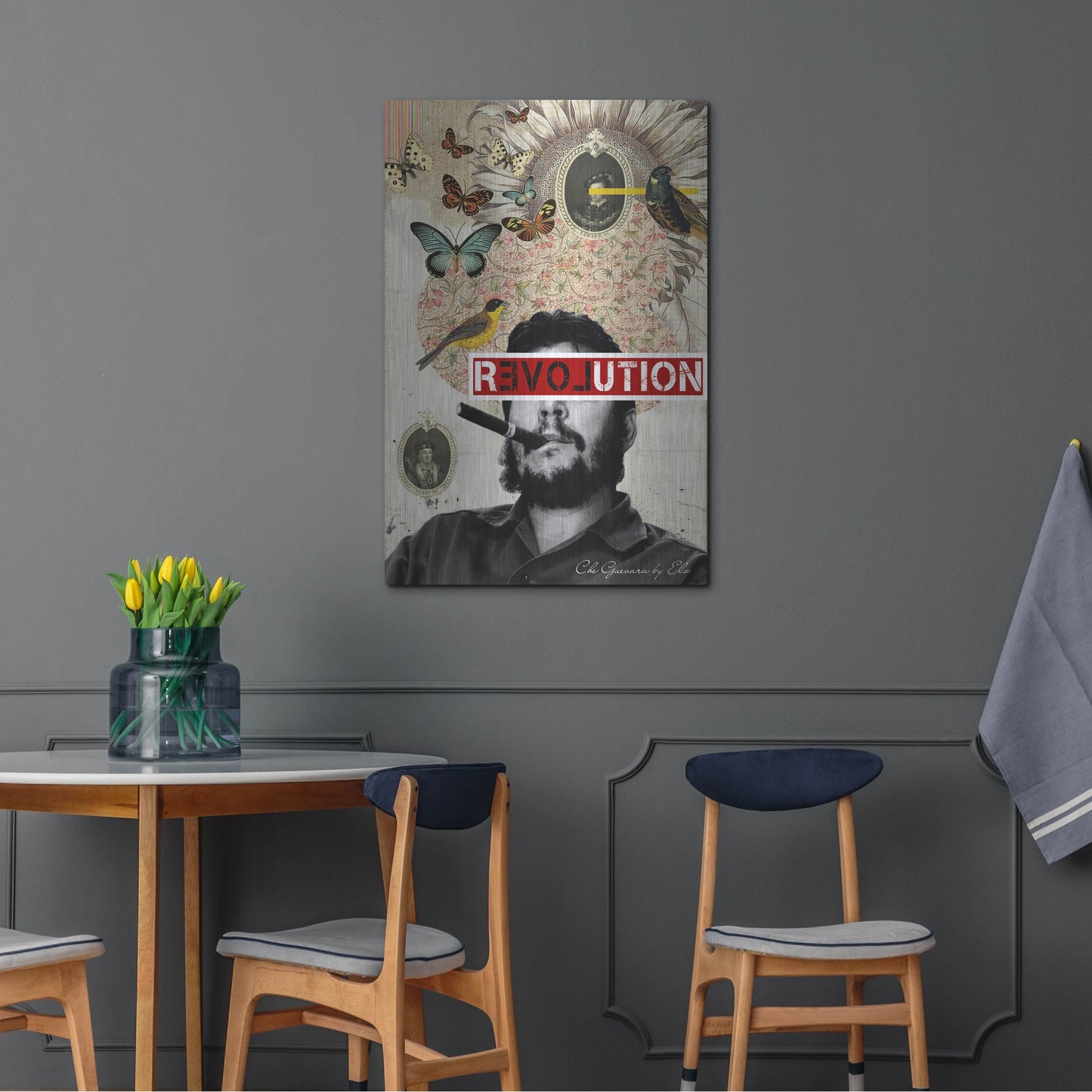 Luxe Metal Art 'Che' by Elo Marc, Metal Wall Art,24x36