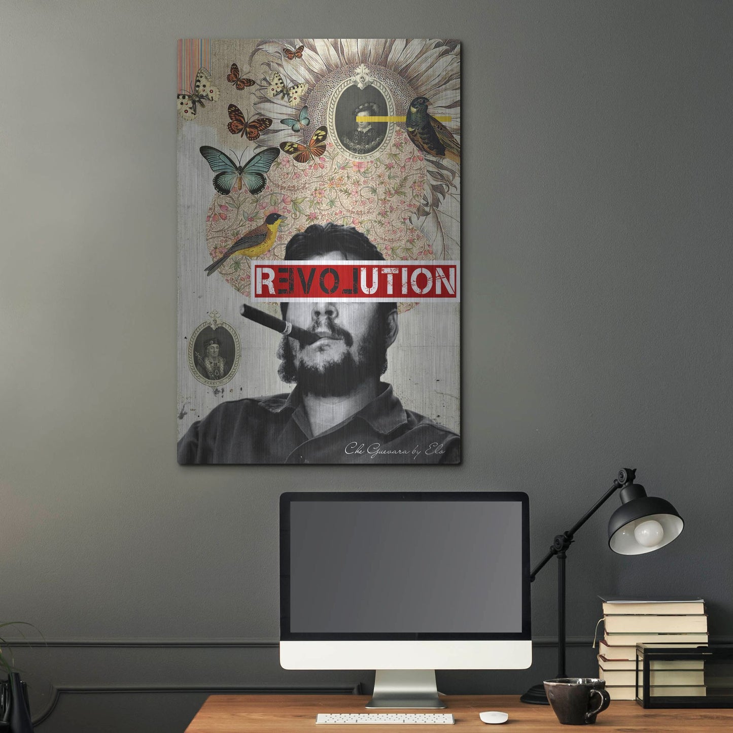 Luxe Metal Art 'Che' by Elo Marc, Metal Wall Art,24x36