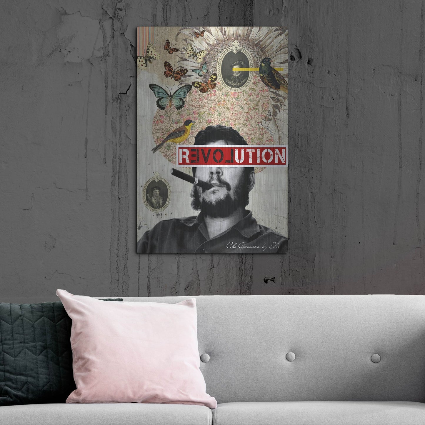 Luxe Metal Art 'Che' by Elo Marc, Metal Wall Art,24x36