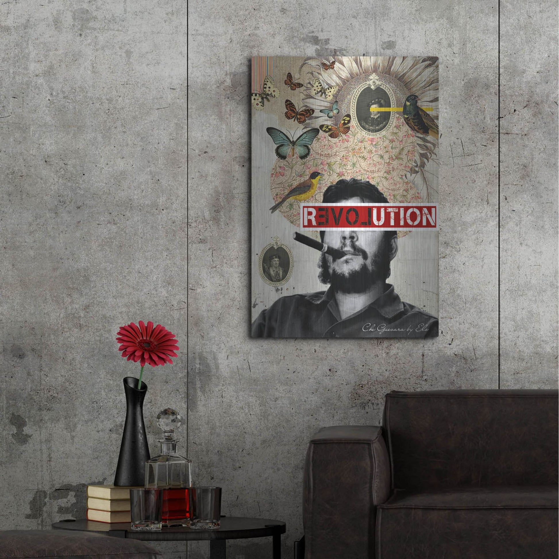 Luxe Metal Art 'Che' by Elo Marc, Metal Wall Art,24x36