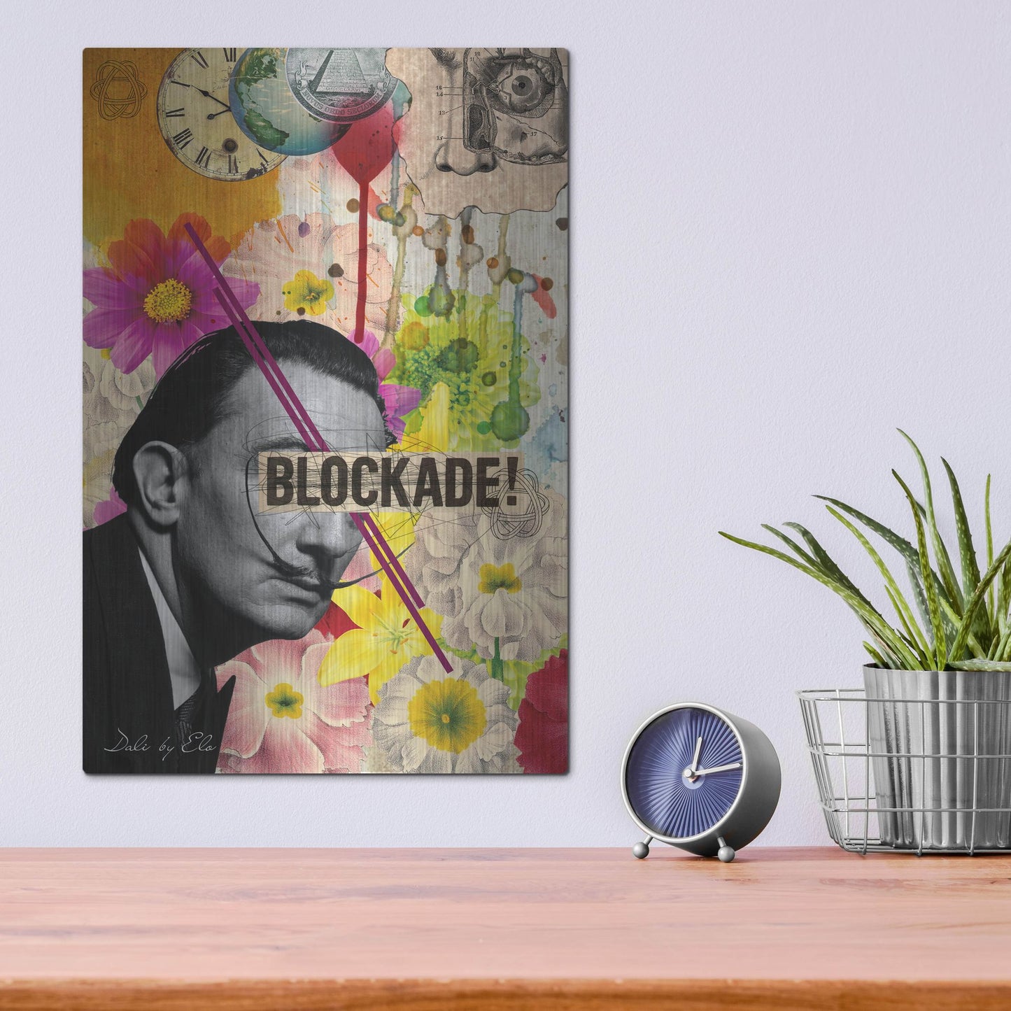 Luxe Metal Art 'Dali' by Elo Marc, Metal Wall Art,12x16