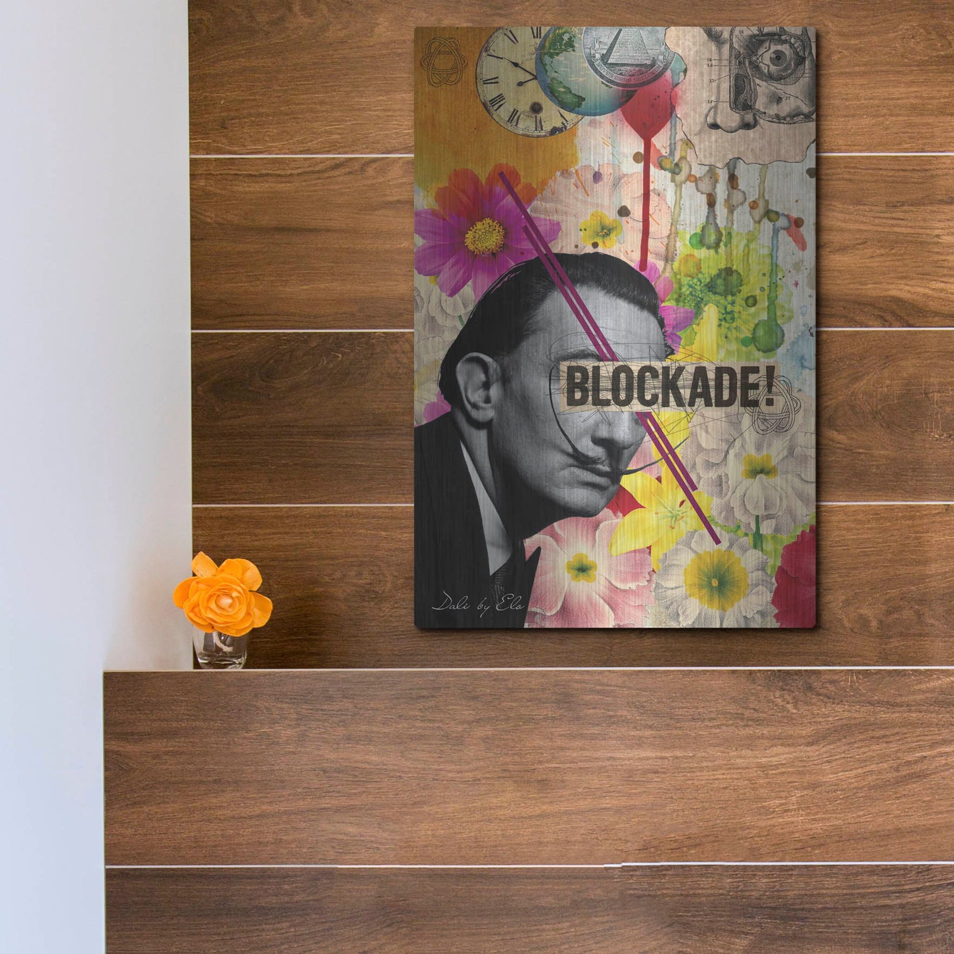 Luxe Metal Art 'Dali' by Elo Marc, Metal Wall Art,12x16