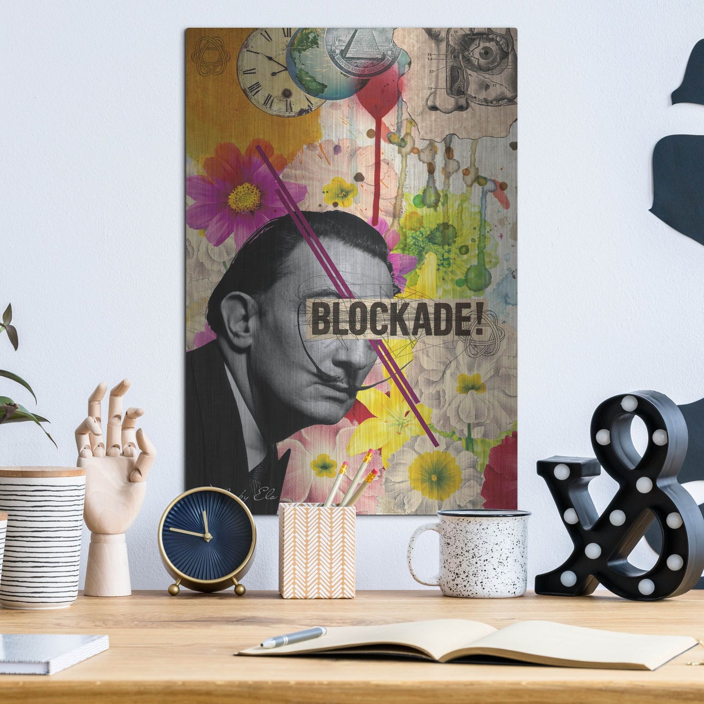 Luxe Metal Art 'Dali' by Elo Marc, Metal Wall Art,12x16