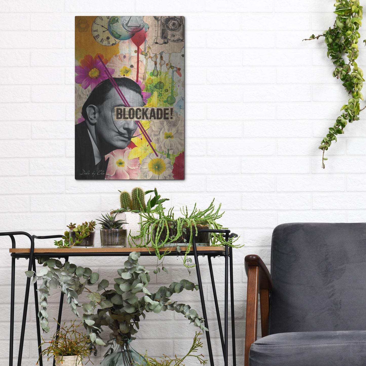 Luxe Metal Art 'Dali' by Elo Marc, Metal Wall Art,12x16