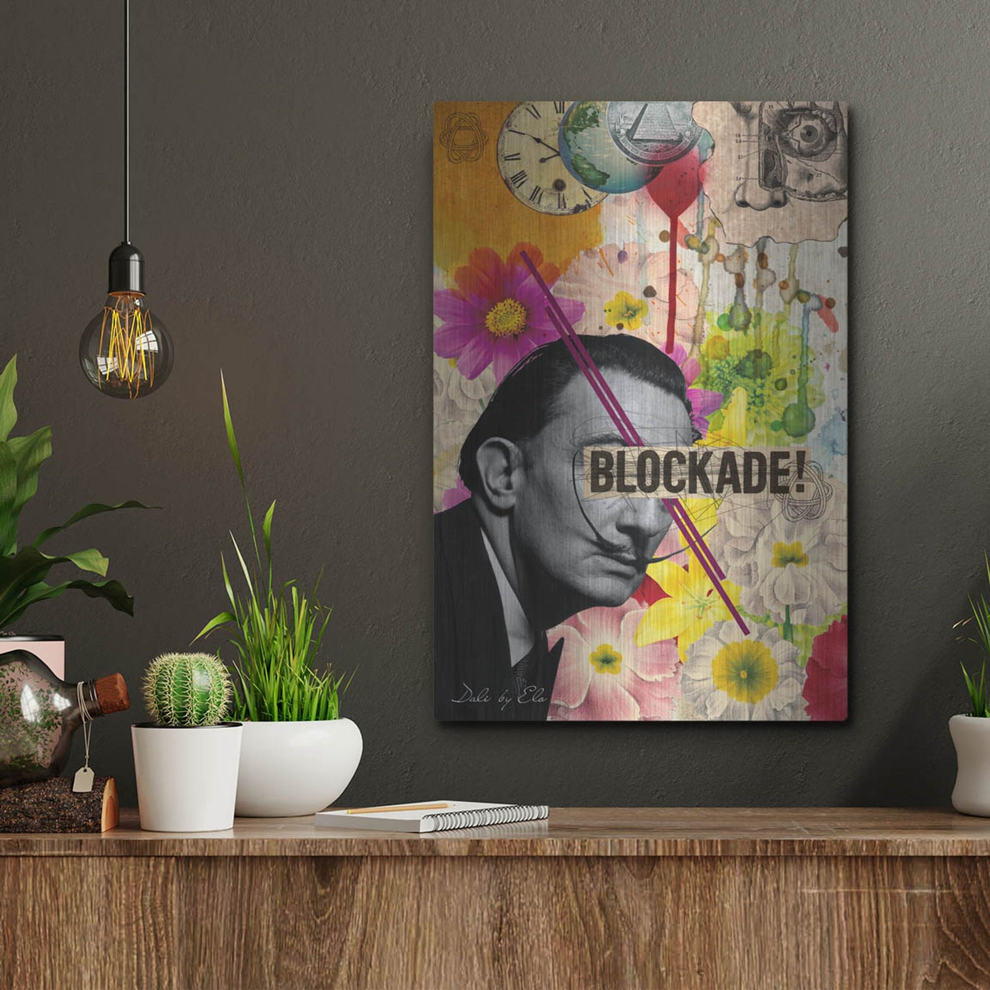 Luxe Metal Art 'Dali' by Elo Marc, Metal Wall Art,12x16